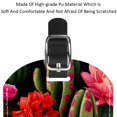 thumbnail image 4 of Square 2Pack PU Leather Cactus Cruise Luggage Tag with Privacy Cover and Name ID Tag for Travel Handbags Backpacks Luggage Tags, 4 of 6