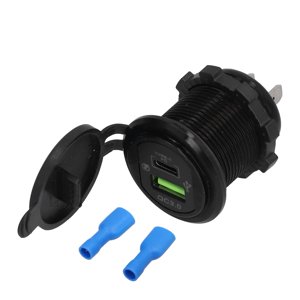 Automatique USB Prise de courant, chargeur de voiture modifié PD+QC3.0 Auto USB Adaptateur de puissance Car Chargeur rapide Fonctionnalité haute précision