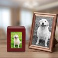 thumbnail image 4 of EXHUMKY 1Pcs Wood Design Square Cat Ashes Box 5.8 Inches for Pet Memorials, 4 of 5