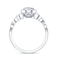 thumbnail image 3 of Rosec Jewels Certified Moissanite Teardrop Engagement Ring 2 Carat - Celtic Knot Ring for Women - 7X10 mm - D-VS1 Quality, 10K White Gold, US 13.00, 3 of 7