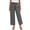 Dark Gray, variant on Casual Pants For Women Sevevn Women's Linen Blend Wide Leg Cropped Pants High Waist Drawstring Casual Capris with Pockets Pink S