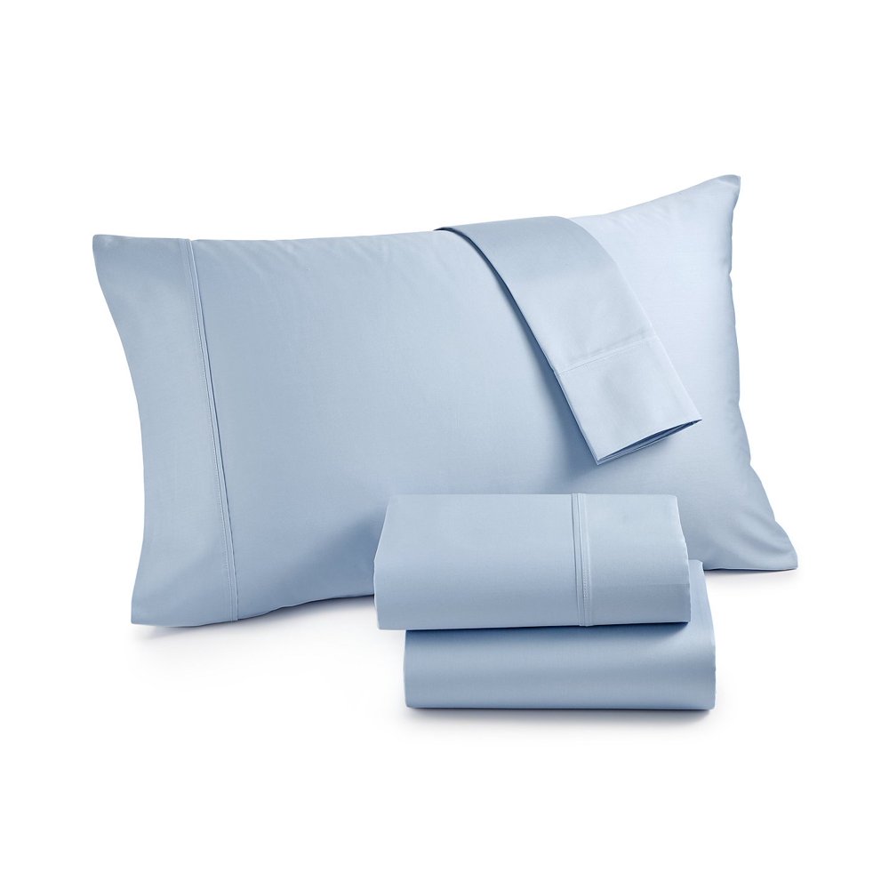 500 Thread Count 100 Organic Cotton Sheet Set Serene Blue / Full
