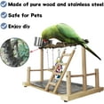 thumbnail image 2 of kathson Bird Playground,Parrot Play Stand,Parakeet Play Gym with Feeding Cups,Cockatiel Prickly ash wooden Perchs Playstand with Exercise Toys for Budgie Conures Cockatoos Lovebirds Playpen, 2 of 8
