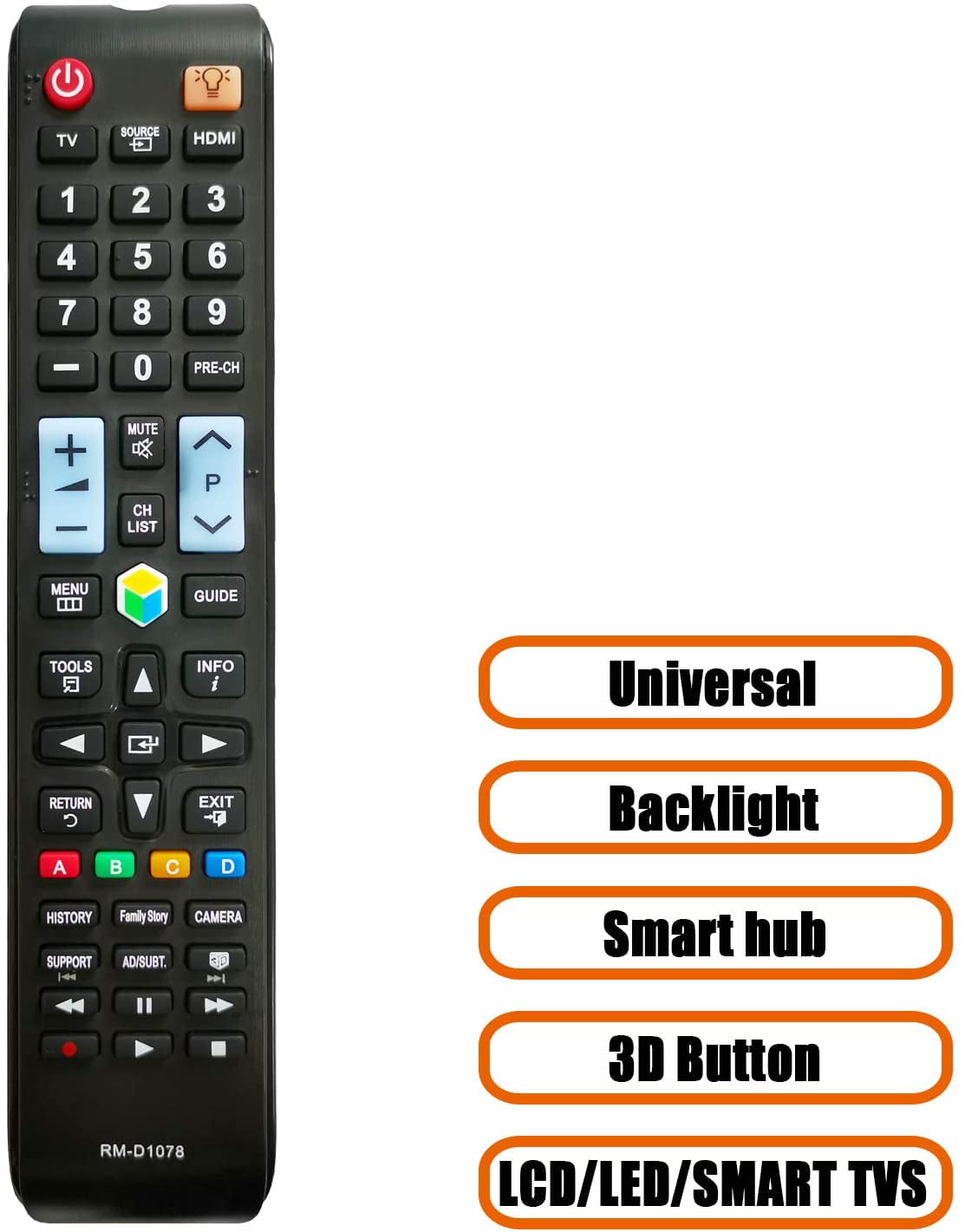 Backlit New Universal-Remote-for-All-Samsung-Smart-TV-Control LCD LED HDTV 3D 