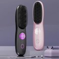 thumbnail image 3 of Digital Display Hair Straightening Comb Anti-Scald Flat Iron Heating Curler for Home/Travel, 3 of 5