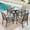 38" x 38" Patio Table, variant on MF Studio 5-Piece Outdoor Patio Dining Set, 37" Metal Square Outdoor Patio Table and Textilene Chairs, Black & Brown-gray