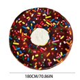 thumbnail image 3 of XINGAG Novelty Chocolate Sprinkle Donut Shaped Blanket, Funny Realistic Warm Food Throw Blanket, Soft Cozy Blanket for Sofa Bed, Unique Gift for Family Friends, 3 of 5