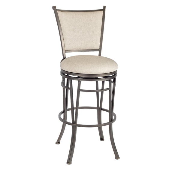 Linon Macon Bar Stool, Golden Brown, 30 inch Seat Height