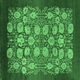thumbnail image 1 of Ahgly Company Indoor Square Oriental Emerald Green Industrial Area Rugs, 5' Square, 1 of 4