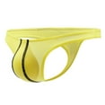 thumbnail image 2 of UVEASISHA Mens Thong Bikini Low Rise Slim Fit Briefs Comfy Breathable G-String Soft Stretch Underwear Yellow XXL, 2 of 4