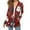 Deep Red, variant on Women's Fashion Christmas Print Long-Sleeved Pocketed Slim-Fit Cardigan Coat for Holiday Party and Elegant Outerwear,Red,2XL