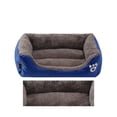 thumbnail image 2 of Methold Casa para mascotas, cama para mascotas móvil cuadrada, soporte para el cuello, estera para dormir cálida y ecológica para mascotas Suministros para perros Azul real S, 2 of 6