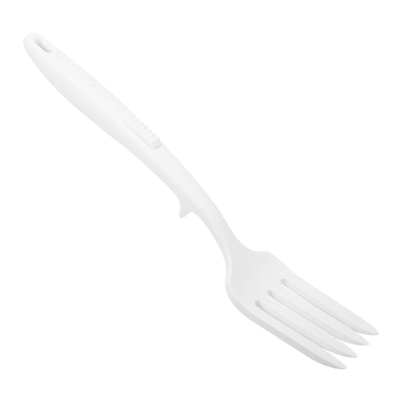 ULTNICE Heat Resistant Silicone Fork White Kitchen Cooking Fork for Pasta Fried Noodles