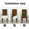 thumbnail image 5 of Red Green Plaid Christmas Chair Covers Set of 6,Green Red Check Square Pixelspandex Stretch Dining Room Chair Cover,Removable Washable Kitchen Parsons Chair Covers Seat Slipcovers, 5 of 6
