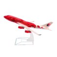 thumbnail image 2 of Simulation 1:400 Aircraft Model Malaysia Red Flower B747 Alloy Plane Model Aviation Science Exhibition Model, 2 of 3