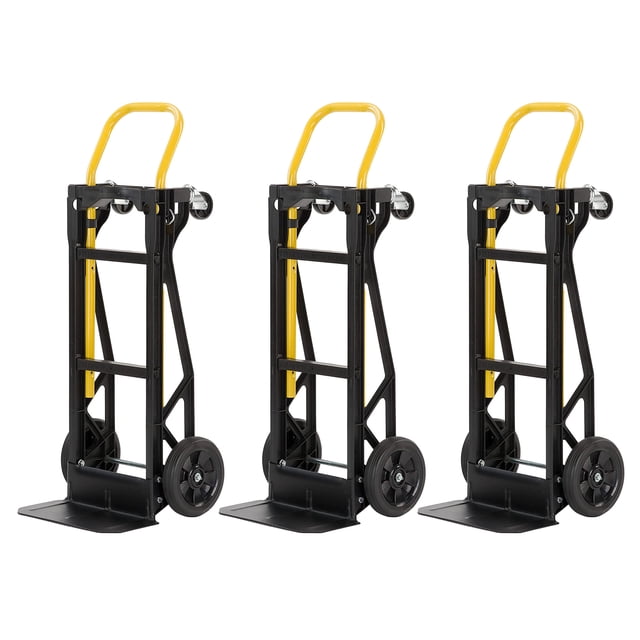 Harper Trucks PJDY2223AKD Poupée Convertible Capacité 400 Lb, Noir (3 Pack)