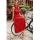 thumbnail image 3 of Vestido de verano midi sin mangas con escote en V rojo XL PRETTYGARDEN, 3 of 8
