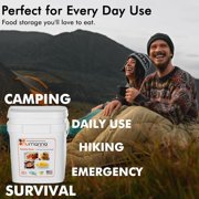 NuManna Family Pack Emergency Food Bucket – 144 Servings | 1-Month Family Survival Meal Kit | Non-GMO Freeze-Dried Food with 25+ Year Shelf Life | Resealable Pouches | Made in USA
