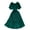 Green, variant on Women Faux Wrap V Neck Flutter Short Sleeve Tie Waist Elegant Pleated Midi Flowy Party Dress
