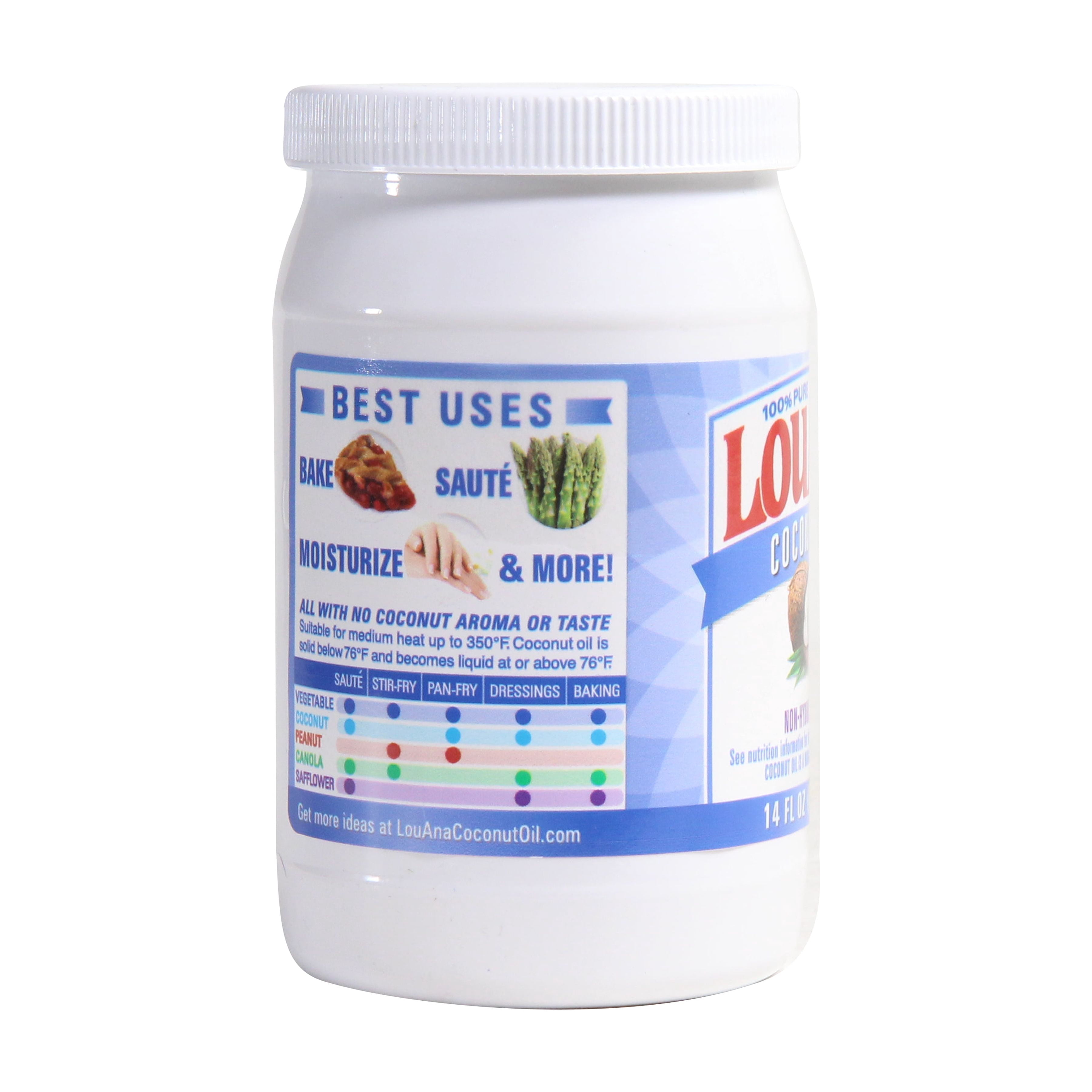 LouAna 100% Pure Coconut Oil, 14 fl oz