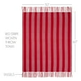 thumbnail image 2 of VHC Brands Christmas Decorations for Living Room Couch Sofa Bedding Arendal Red Stripe Woven Throw 50x60, 2 of 5