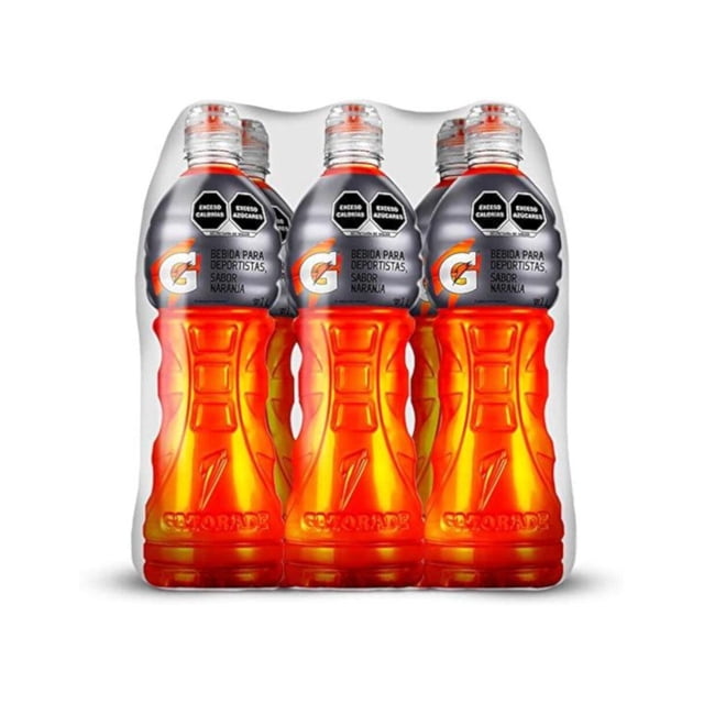 Pack de 6 Bebida Rehidratante Gatorade Chupón Naranja de 1 L Gatorade Gatorade Chupón Naranja de 1 L