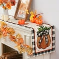 thumbnail image 3 of Fall Table Runner, Fall Decorations for Home Pumpkin Fall Runner for Table Seasonal Buffalo Plaid Fall Thanksgiving Holiday Decor for Indoor Outdoor Dining Table Decorations (13" x 72"), 3 of 5