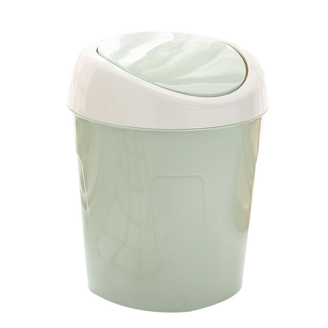 Mini Trash Can, Tiny Countertop Garbage Lint Bin Tiny Trash Can Table Top Trash Can Small Table Top Plastic Covered Waste Basket for Bathroom,Office,Kitchen,Desk,Coffee Table