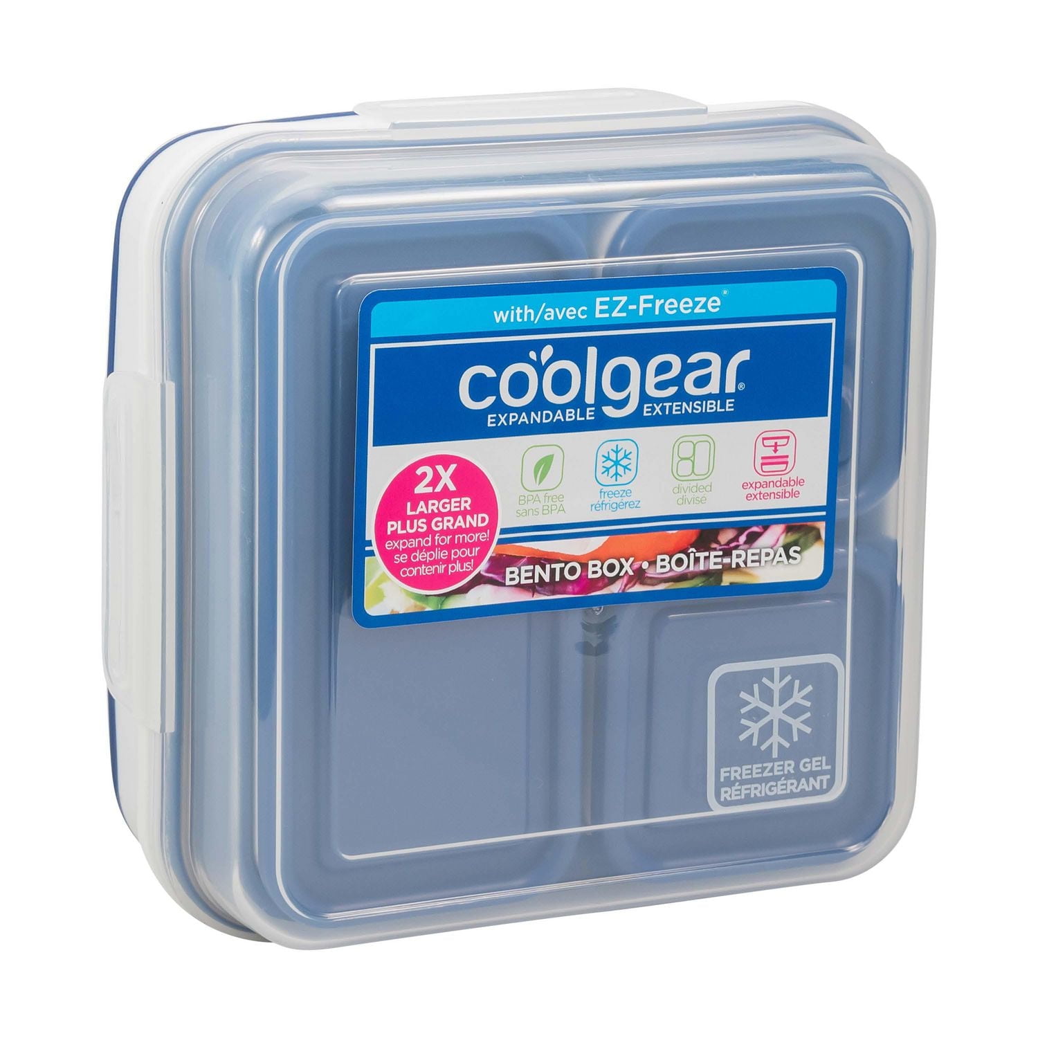 Cool Gear Ez -Freeze Collapsible Bento Box, Cool Gear expandable Bento Box