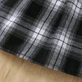 thumbnail image 7 of Lenpel Toddler Dresses for Girls Cotton Long Sleeve Button Hooded Casual Plaid Dress with Belt Fall Winter Outfits, 7 of 7
