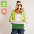 thumbnail image 6 of ECR4Kids Stackable Square Bins with Non-Snap Lids, Multipurpose Organization, Hunter Green, 4-Pack, 6 of 9
