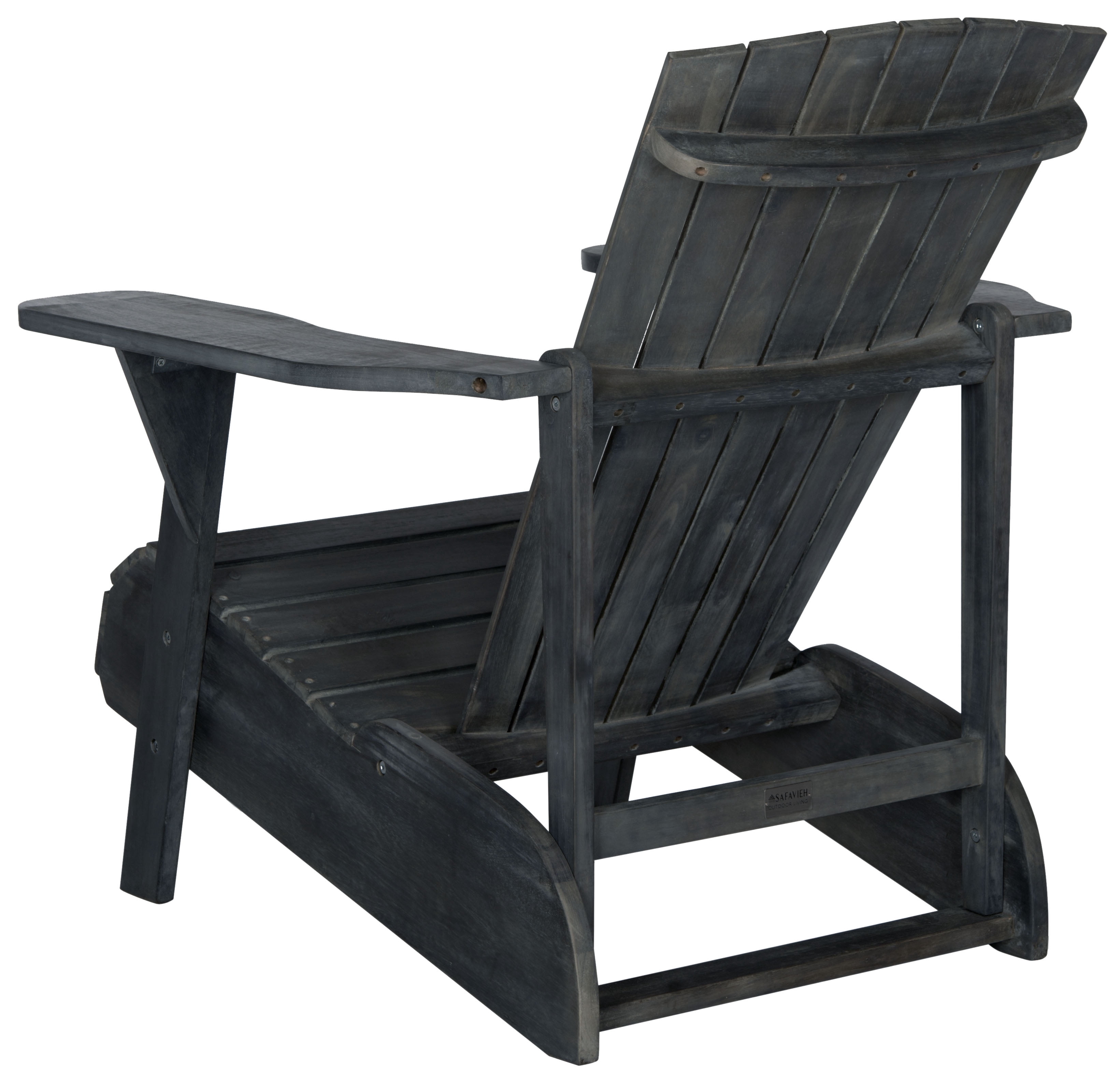 Safavieh Vista Outdoor Adirondack Chair w/ Wine Glass Holder - Grey