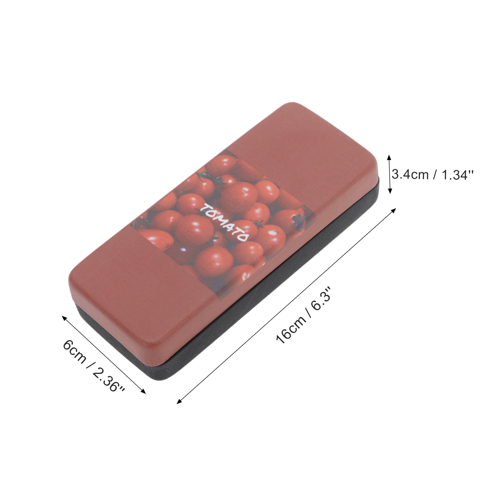 Unique Bargains Fruit Pattern Eyeglasses Case Portable Eyeglasses Storage 1 Pc Red