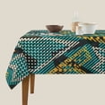 thumbnail image 3 of ZNDUO Square Waterproof Table Cloth, Washable Wrinkle Resistant Modern Abstract Seamless Texture Pattern Polyester Table Cover, 60"x60", 3 of 8