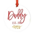 thumbnail image 1 of Family Metal Christmas Ornament, Daddy Est. 2017, Includes Ribbon and Gift Bag, 1 of 2