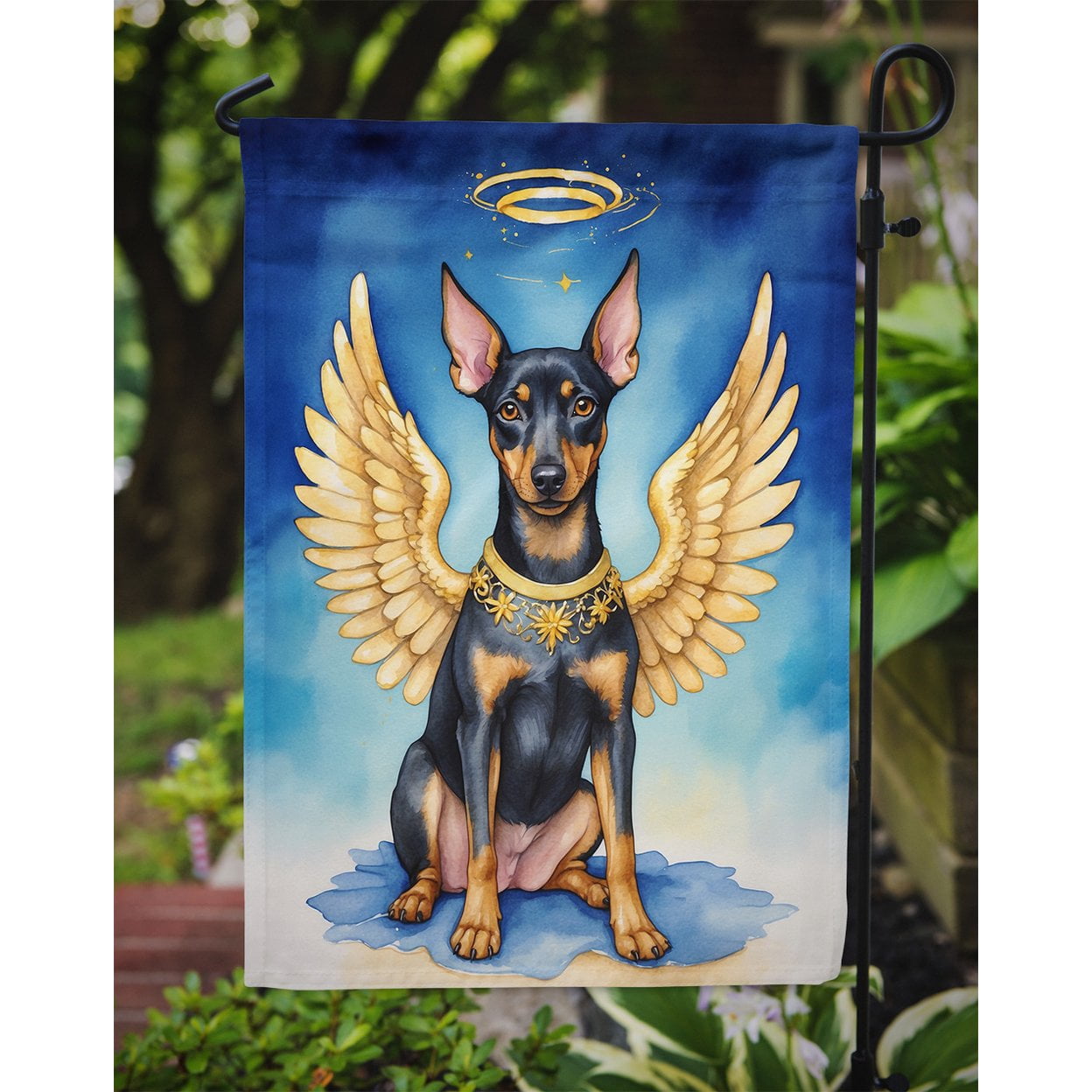 Manchester Terrier My Angel Garden Flag 11.25 in x 15.5 in