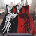 thumbnail image 1 of HAHDAXIA Gothic Bedding Solid Comforter Set for All Seasons,3 Pieces(1 Comforter+2 Pillowcases),Soft Microfiber Bedding Set Full(79"x90"), 1 of 7