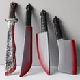 thumbnail image 2 of Cuchillo falso de plástico para Halloween, accesorios sangrientos falsos, Cuchillo de sierra falso de terror, juguete divertido para recuerdo de niños, Arma de Cosplay, suministros para fiestas, 2 of 4