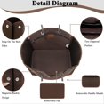 thumbnail image 2 of Bolsa de Playa Tote QOGiR Neopreno Marrón Extra Grande con Bolsillo Interior, 2 of 8