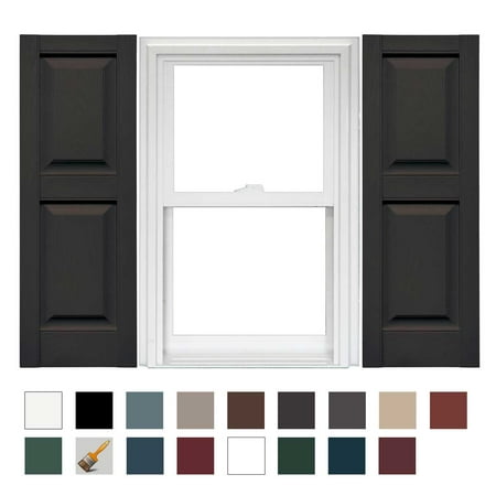 Mid America Raised Panel Shutters 14 3/4 Inch Width (1 Pair)