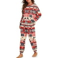 thumbnail image 2 of SCRAWLGOD Aztec Ethnic Women's Pajama Sets Long Sleeve Tops and Pants Set of 2 Pjs Size XL Crewneck Graphic Pajamas for Women Comfy Loungewear Sets Woman, 2 of 7