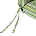thumbnail image 6 of Jordan Manufacturing Sunbrella 44" x 22" Foster Surfside Green Stripe Rectangular Outdoor Chair Cushion with Ties and Hanger Loop, 6 of 11