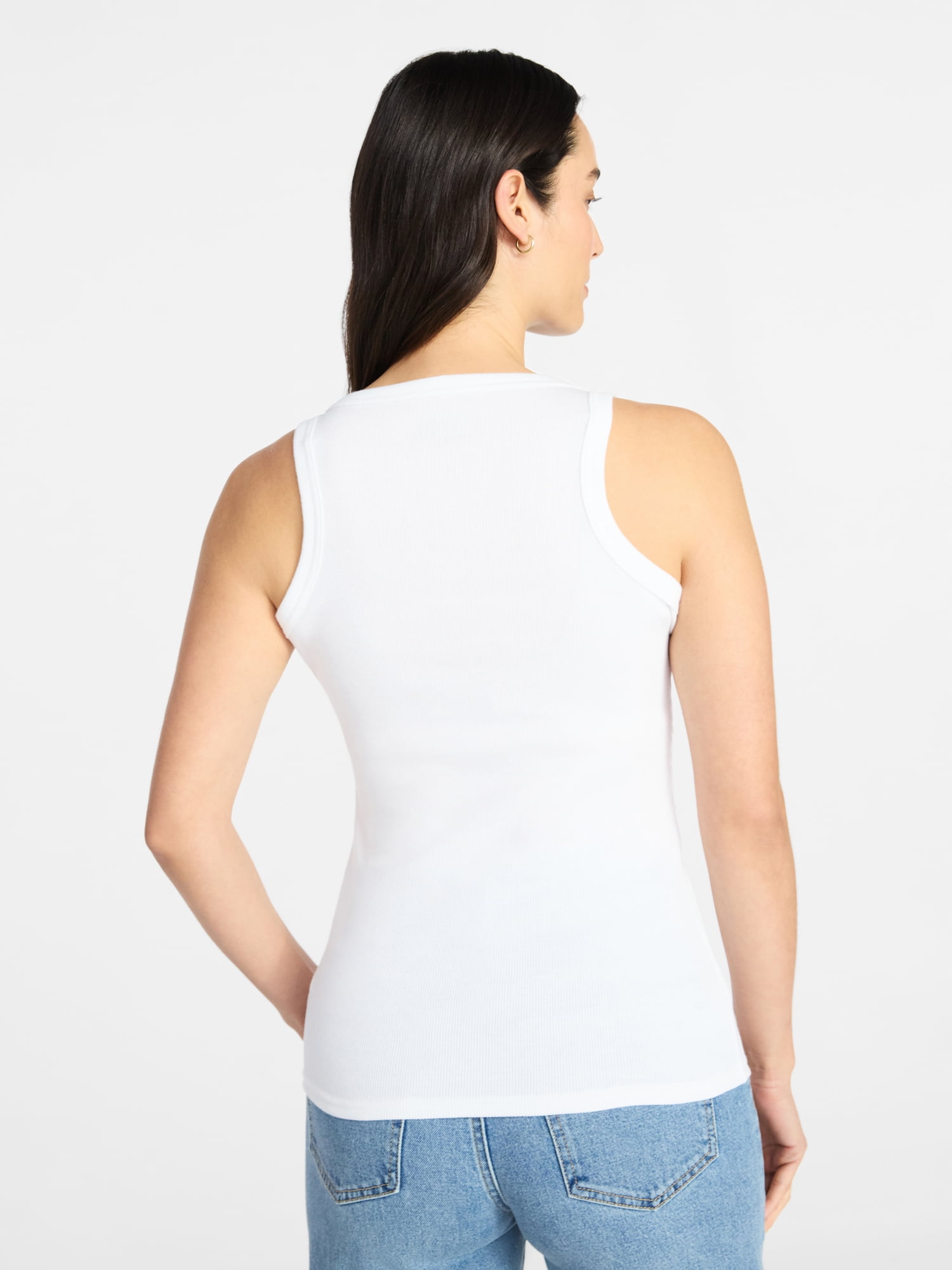 Time and Tru Women's Ribbed Tank Top, Sizes XS-XXXL