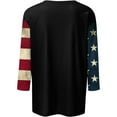 thumbnail image 5 of Aloohaidyvio 3/4 Sleeve Shirts for Women,3/4 Sleeve Patriotic Shirts for Women Dressy Tunic Tops Round Neck Loose Fit Pullover Blouses & Basic Tees, 5 of 5