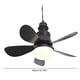 thumbnail image 2 of Ventilador de techo de 30W, lámpara LED, ventilador de enchufe con Control remoto, luz LED para dormitorio y cocina, 2 of 9