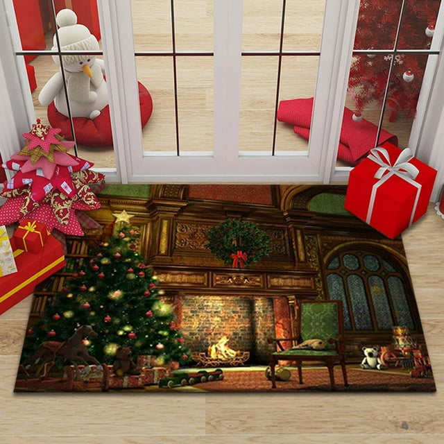 Yhmxh Bathroom Rugs,Rugs for Living Room,Area Rug Christmas Decorative Doormat Non Slip Indoor Outdoor Front Door Bathroom Entrance Mats Rugs Carpet Foyer Carpet