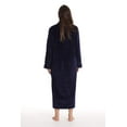 thumbnail image 3 of Just Love Textured Plush Zipper Lounger Robe for Women (Navy, Large), 3 of 3