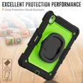 thumbnail image 3 of Case for iPad Air 11 inch M2 M3 2025 2024 6th 7th Generation, Shockproof Protective Cover with Screen Protector, Rotating Stand, Hand/Shoulder Strap, Pencil Holder, 3 of 7