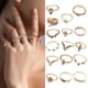 thumbnail image 2 of 16 anillos apilables dorados para mujer, anillos, anillos con luna y estrella, anillos apilables con corazón para niñas, 2 of 7