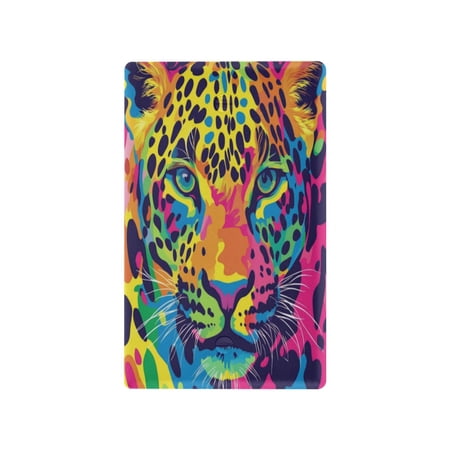 Switch Panel Switch Decoration 2.76x4.53x0.28 Inches Unused Outlet Cover Switch Plate Wall Plates Living Room Kitchen Bedroom Study Switches Pretty Colored Leopards